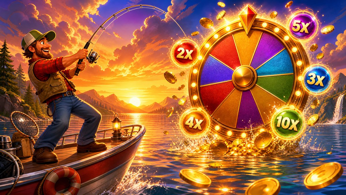 Big Bass Floats My Boat bonus wheel feature with multipliers