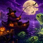 Big Bass Halloween slot not on Gamstop - spooky moonlit lake fishing theme