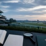 Horse-racing licence and settlement checklist at a British racecourse