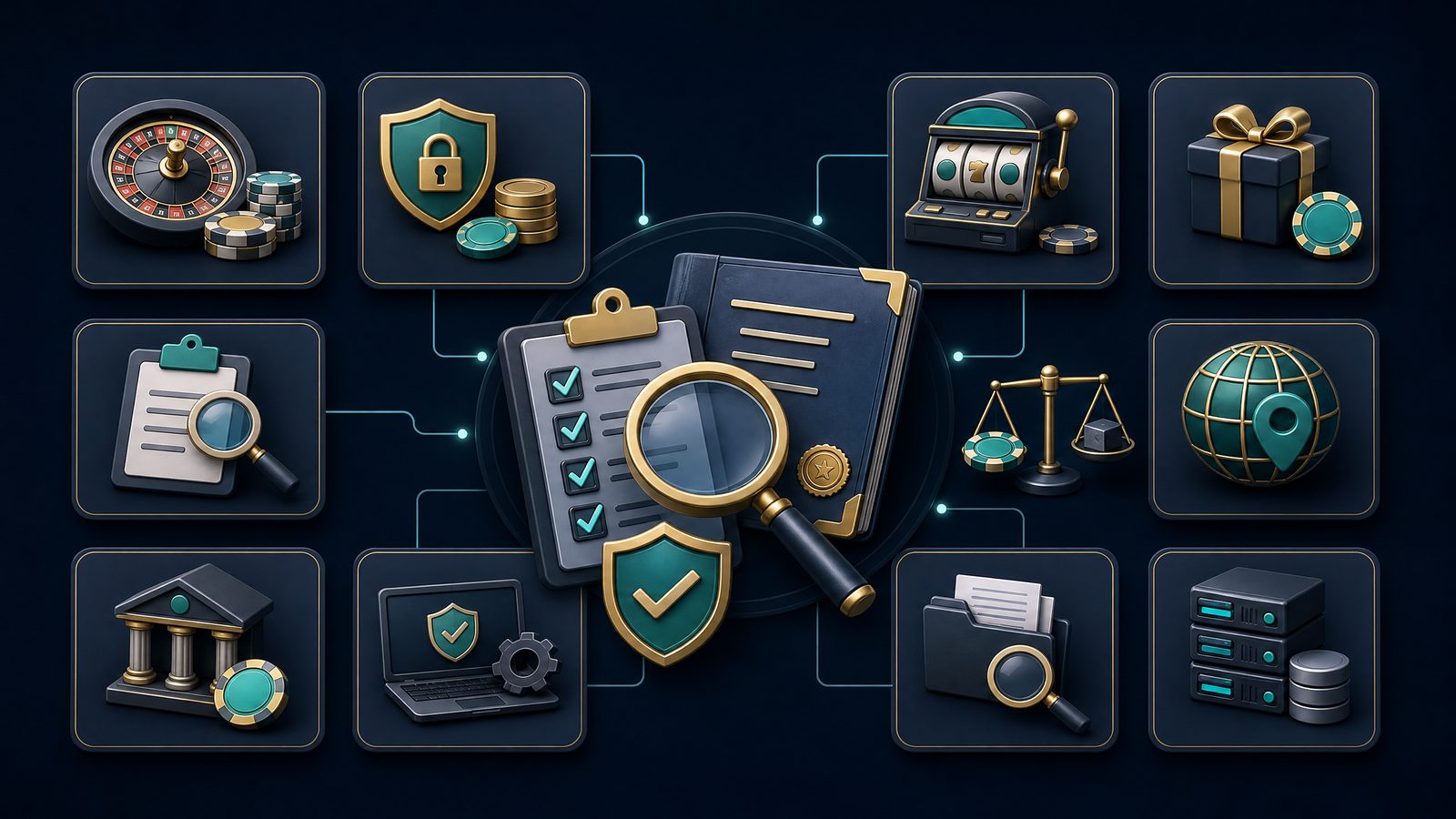 Evidence matrix for comparing casino identity, licensing, terms and player-protection claims